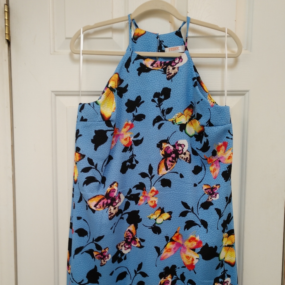 New Renee C. Butterfly Halter Neck Dress - Picture 2 of 7